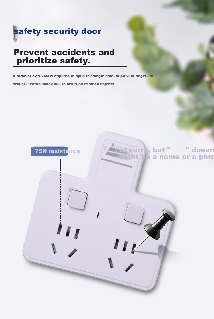 Cici New National Standard Safe Socket Converter/multi-Outlet Adapter/extension Socket/one-To Outlet Split Control H21 2