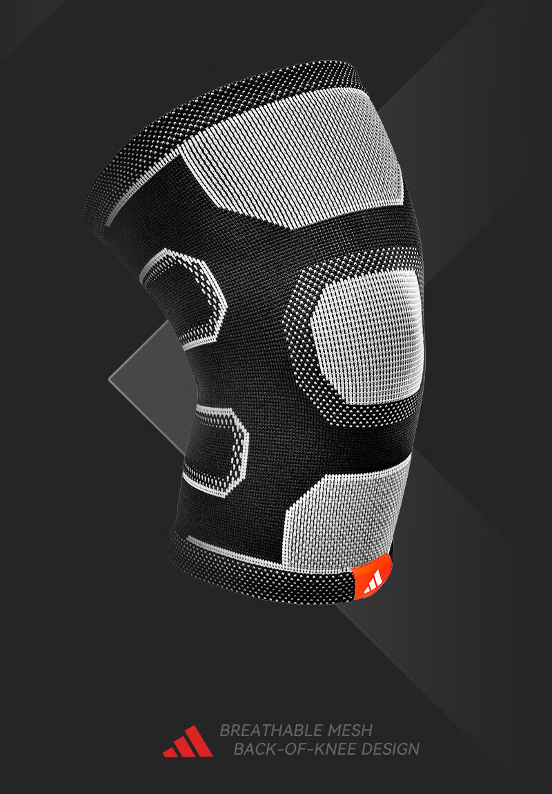 Adidas Knee Brace Sports Warmth for Men and Women Running Meniscus Injury Arthritis Mountaineering Basketball Badminton Black Size L 3