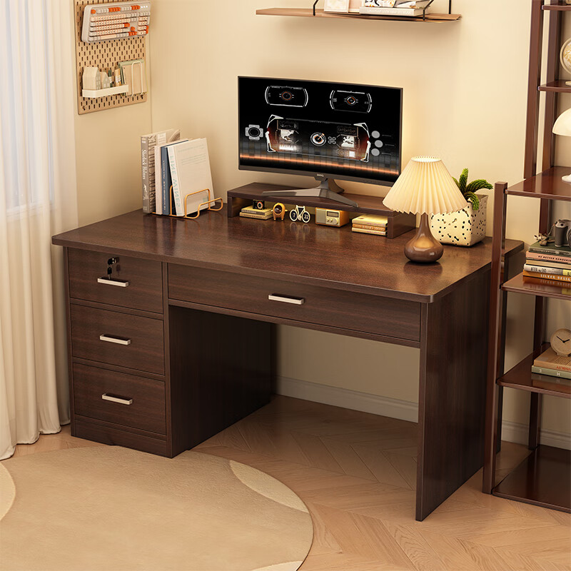 Xinyouliangjia Computer Desk, Simple Desktop Office Table, Home Writing Desk, Adult Office Desk A095, 100 Four Drawers