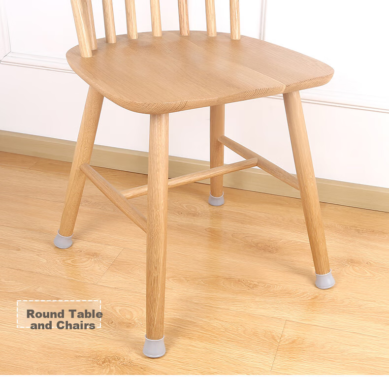 Hujia Silicone Table And Chair Leg Pads, Chair Leg Protectors, Stool Foot Pads, Wear-Resistant, Quiet, Non-Slip, Square, White, for Home Use 6