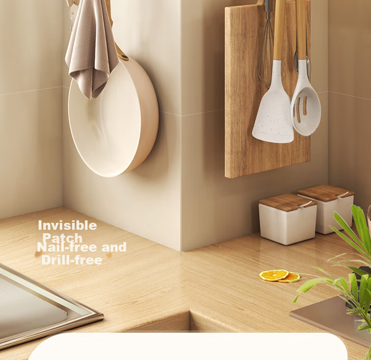 Ecoco Hook with Strong Adhesive, Hexagonal Rotating Design, No Drilling Required, Traceless Bathroom Kitchen Storage Hanger, Door-Back Hook 2