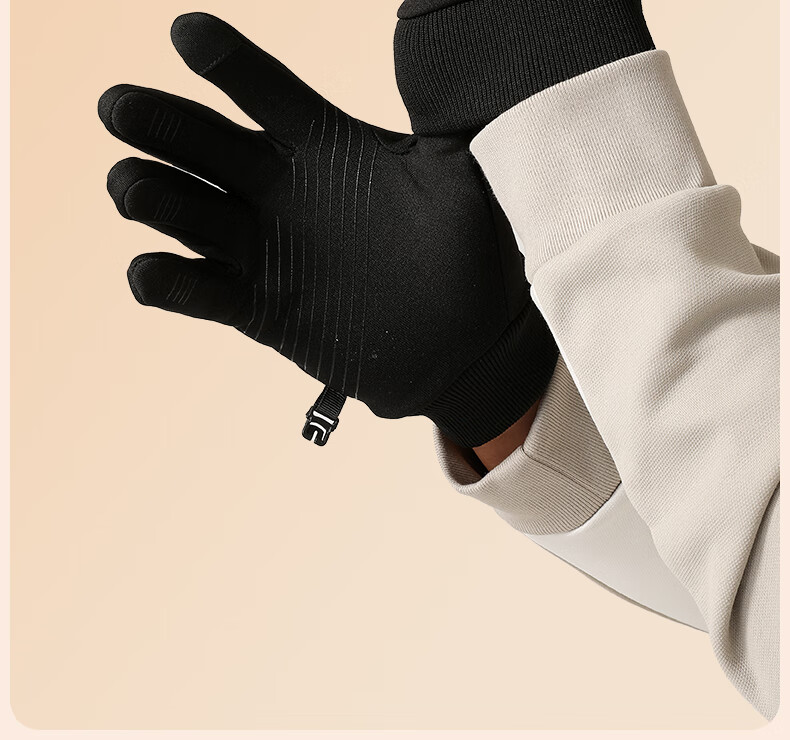 ANTA Thermal Gloves Winter Riding Fleece Lined Electric Bike Windproof Touchscreen Ski Outdoor Anti-Freeze Gloves M 14