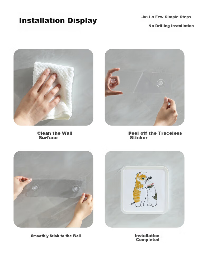 Fanyejia Bathroom Wall Painting Storage Box, Toilet Clothes Organizer, Waterproof No-Drilling Wall-Mounted Folding Storage Cabinet, Storage Rack 10