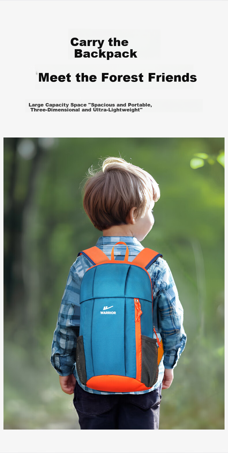 Huili Children's Backpack for Boys, Outdoor Travel Backpack for Elementary School Students, Lightweight Sports Bag for Boys 15