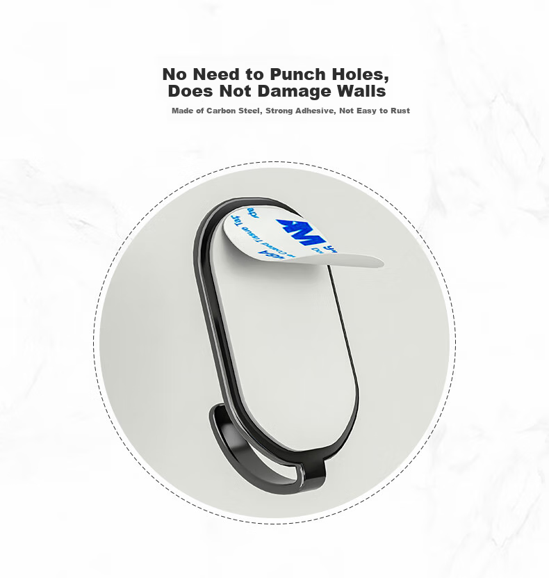 MUYA Kitchen Refrigerator Side Magnetic Hooks, Strong Adhesive Iron-Free Sticky Hooks, No Drilling Required, Household Pot And Spatula Hanger Rack 5