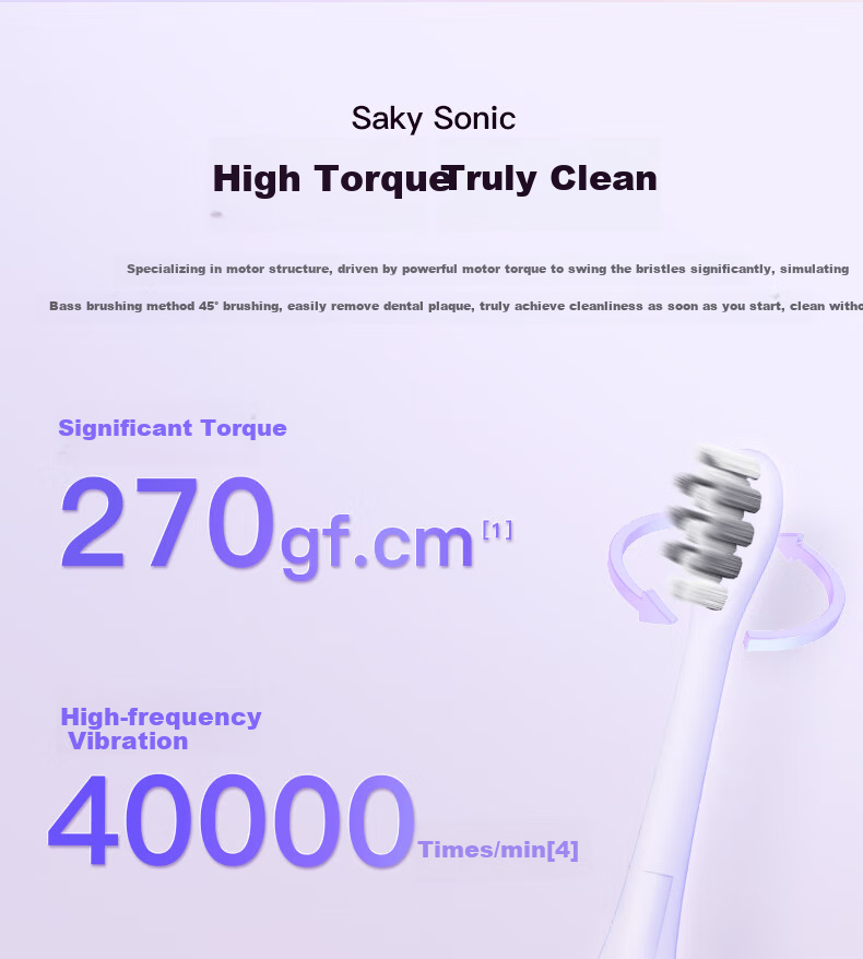 Shuke Electric Toothbrush T2 Xiaomi White, Smart Zone Change, 5 Modes, for Adults And Students, Gift for Boyfriend Girlfriend, Birthday Present, Oral Cleaning, Adult Gum Care Toothbrush 5