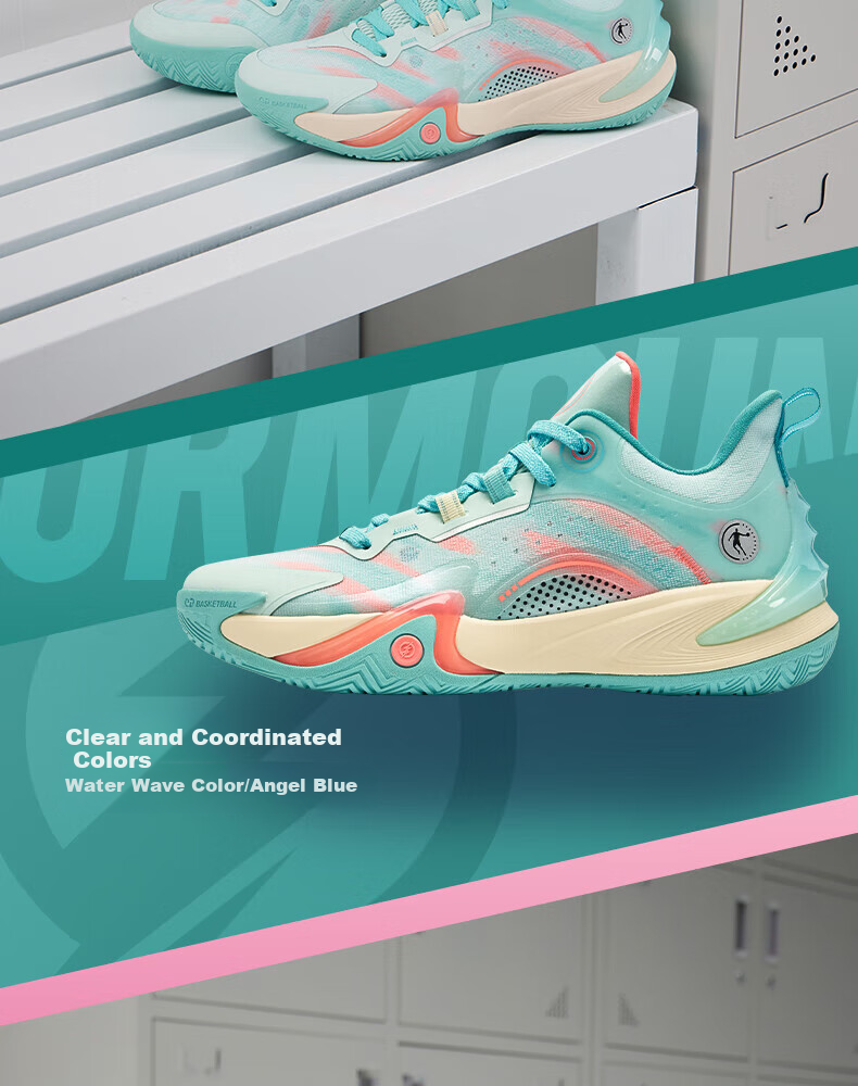 QIAODAN Men's Basketball Shoes, Poying 6 Summer Mesh Breathable Sneakers, Shock-Absorbing Wear-Resistant Practical Basketball Shoes 17