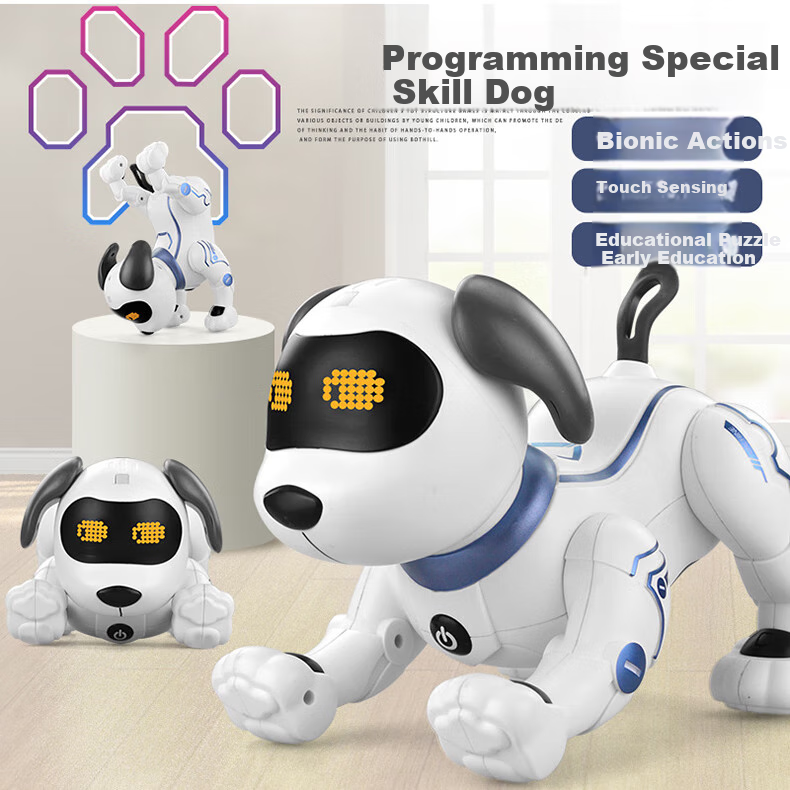 Mixiaoshu Intelligent Robot Dog Remote Control Toy, Children's Programming Early Education Robot, Birthday Gift for Boys And Girls Aged 1-3 Years Old 1
