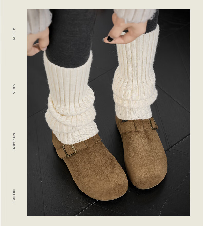 Global Full-Coverage Thick-Soled Birkenstock Women's 2026 New Style Height-Increasing Bean Casual Soft Sole Sneakers 8