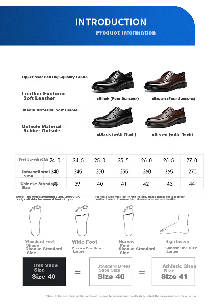 Zhengtai Men's British Style Leather Shoes, Business Formal Shoes, Breathable Soft-Soled Casual Leather Shoes for Men, JZ0120, Brown, Size 44 5