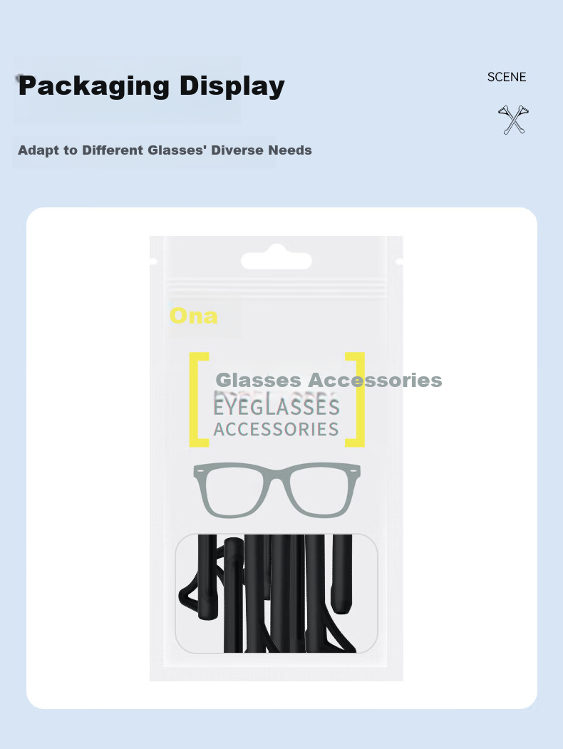 Ouna Glasses Anti-Slip Ear Hooks, Eyeglass Temple Fixers, Adjustable Retainer Straps for Sports, Preventing Glasses from Falling Off, Eyewear Accessories 16
