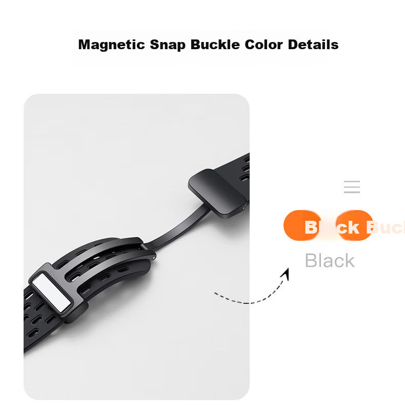 Mashi Compatible with Huawei Watch Bands for Watch5/4/3/GT7/GT6/5/gt4/3/Pro/Honor Magic2/OPPO, Silicone Hollow Breathable Magnetic Strap for Autumn And Winter 3