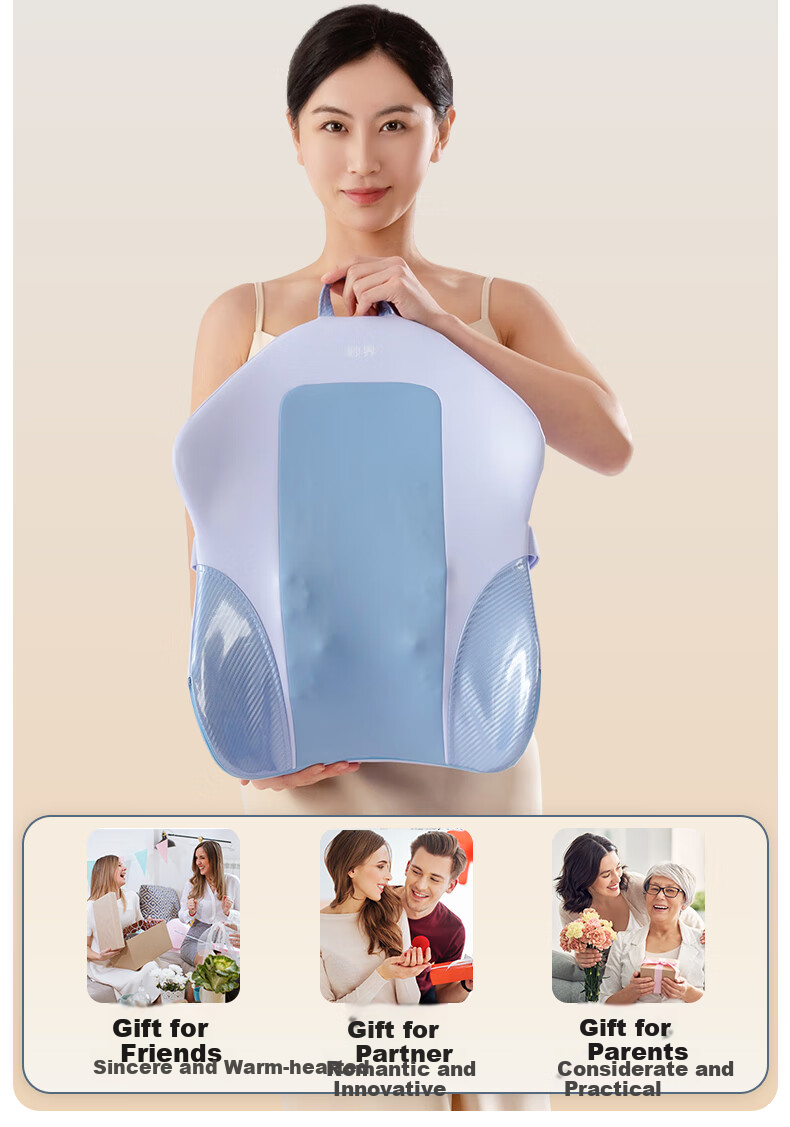 MIAOJIE MX07 Waist Massager, Walking-Style Back And Waist Massager, Kneading And Heating Pad, Lumbar Support Cushion, Spine Protection, Relieves Lower Back Muscle Strain, Gift for Parents 16