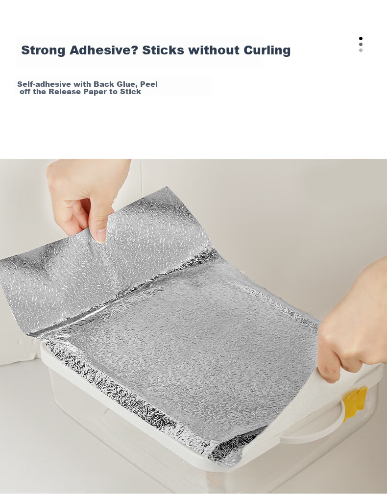 Mileqi Summer Heat Insulation And Cooling, Upgraded Thickened Self-Adhesive Aluminum Foil Roof Insulation Sticker, Suitable for Chopped Fish Head And Similar Vehicle Models, Orange Peel Texture, 4 Cm Wide * 10 Meters Long 6