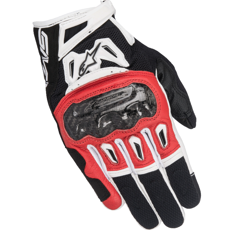 Alpinestars SMX-2 A-Star Motorcycle Gloves Carbon Fiber Summer Breathable Riding Gear Knight Riding Black White XL