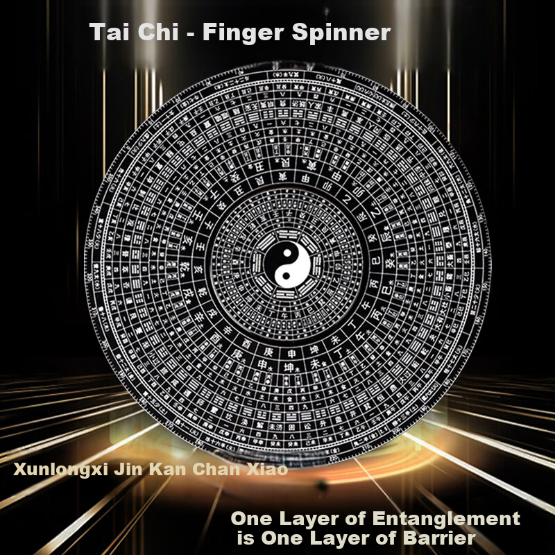 Bailishuang Eight-Point Finger Spinner, 8cm Tai Chi Illustrated Stress Relief Toy, Fidget Spinner, Stress Reduction Gadget, Children's Holiday Gift