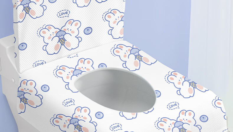 Guxu Disposable Toilet Seat Covers Thickened Full Coverage Adhesive Toilet Seat Protector for Hotel Travel Business Trip 9