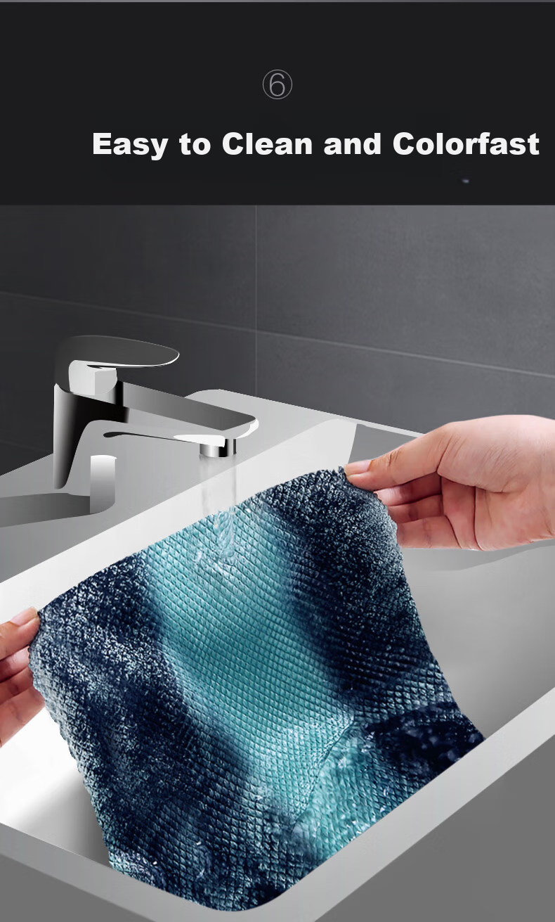 Dawei Fish Scale Cleaning Cloth, 30*40cm*5 Pieces, Kitchen Dishwashing Cloth, Oil-Removing And Water-Absorbing, K2 7