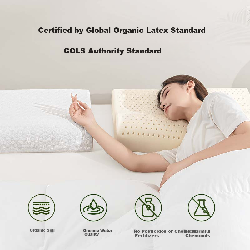 JD Original 96% Sri Lanka Imported Natural Organic Latex Pillow, Adult Cervical Pillow, Student Wave Pillow, 6/8cm