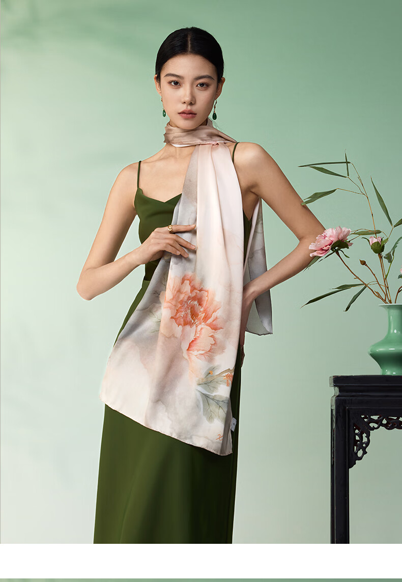 Embroiderer Silk Mulberry Silk Scarf Gift Box High-End Women's Shawl Long Scarf Gift for Elders Mom Women's Day 10