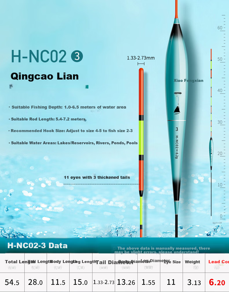 Xiaofengxian Qiaozui Xingcheng Piao H-NC High-Sensitivity Fishing Float, Eye-Catching, Thickened, for Big Fish, Grass Carp, Silver Carp, And Bighead Carp 11