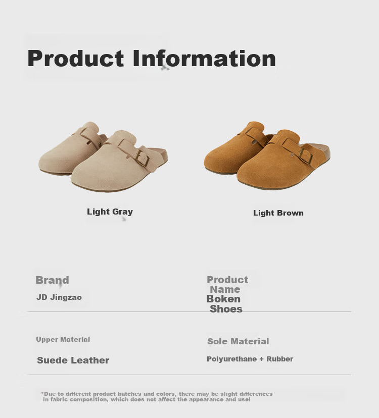 JD Original [Bokken Shoes] Men's Thick-Soled Sandals for Outdoor Wear, Spring And Summer New Style Slippers, Light Gray, Size 43 11