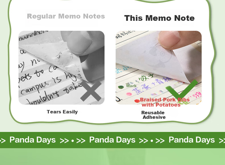 Deli Panda Dudu Pull-Out Sticky Notes, Student Boxed Memo Pads, 70*55mm (200 Sheets), BT414 11