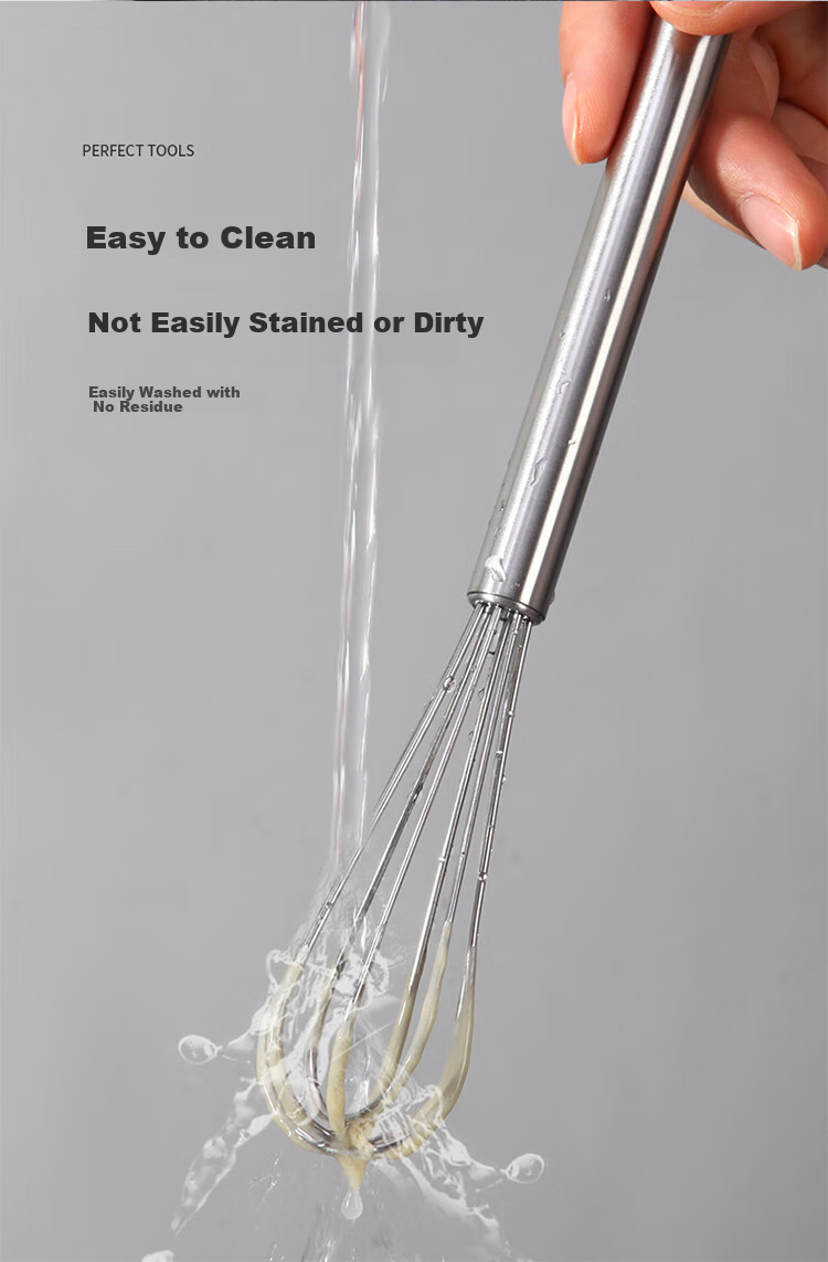 Xuechu 304 Stainless Steel Small Egg Beater, Manual Whisk, Home Baking Tool, Mixer for Cream Whip 1