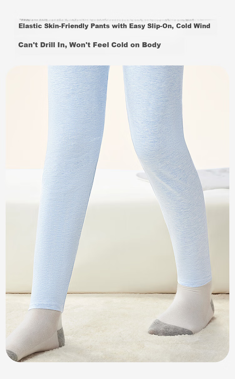 Jiusuiban Light Warmth No. 9 Pants, Children's Thermal Underwear, Boys' Autumn And Winter Thin Cotton Long Johns, Pajama Pants, Youth School Uniform Base Layer Pants, Autumn Pants 8
