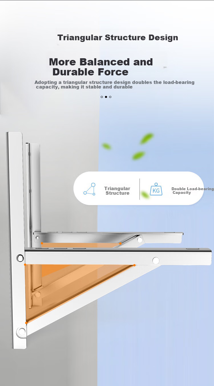 Jinying Air Conditioner Bracket, Thickened Stainless Steel, Outdoor Unit Support, Reinforced Air Conditioner Outdoor Frame, Suitable for Midea, Gree, Aux, Haier And Other Brands, 1-1.5 HP 6