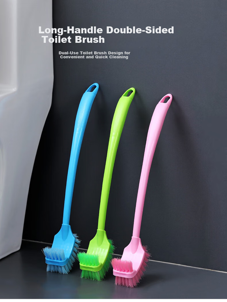 Yagao Toilet Brush, Household No-Corner Bathroom Cleaning Wall-Mounted No-Drilling Toilet Cleaning Brush Tool 1