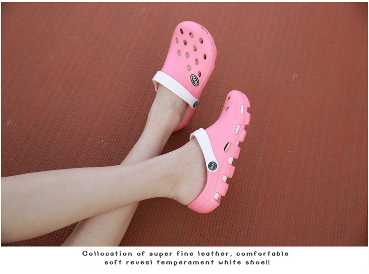Warrior Casual Couple Slippers, Breathable Outdoor Versatile Closed-Toe Beach Shoes, Lightweight Perforated Sandals, 049 Red, Size 40 28