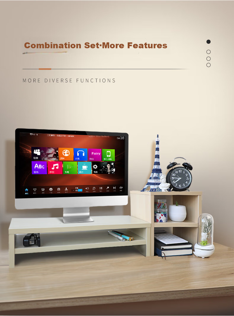Beifang (Befon) Desktop Computer Monitor Riser, Laptop Riser, Office Storage Rack Base, Monitor Stand, Desktop Keyboard Organizer Shelf 71931 10