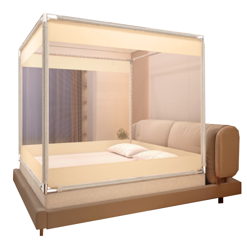 Gaorui Class A Antibacterial Baby and Child Anti-Fall Playpen Mosquito Net Home Bedroom Fitted Bed Sheet 180*200cm Self-Locking Frame No Assembly Required