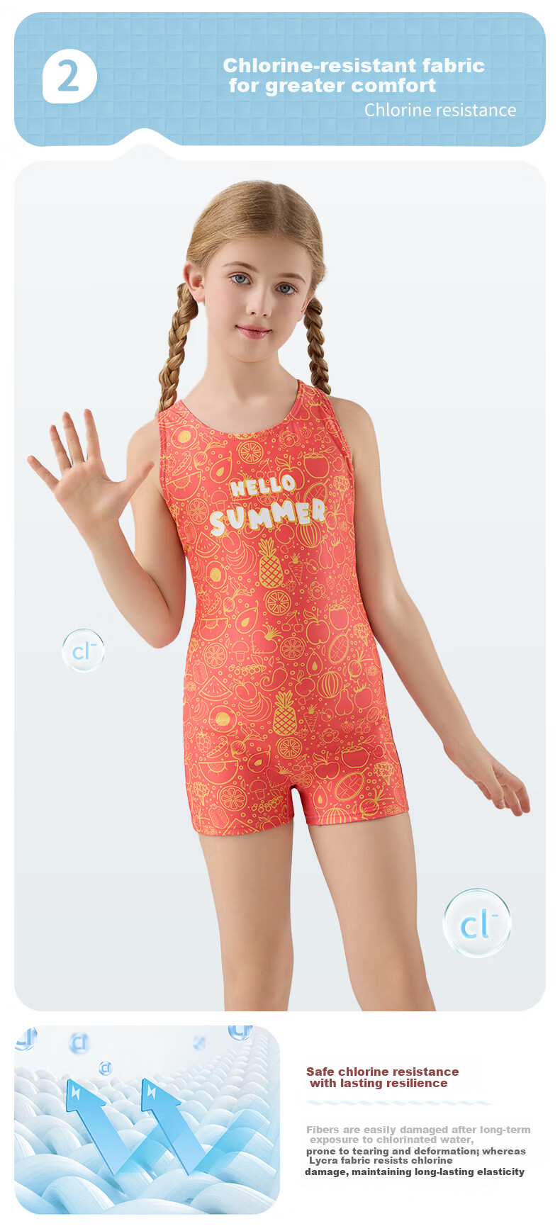 SWANS Girls' One-Piece Swimsuit, Quick-Dry Professional Training Sports Swimwear for Girls, 266 Rose Red, Size 160 2