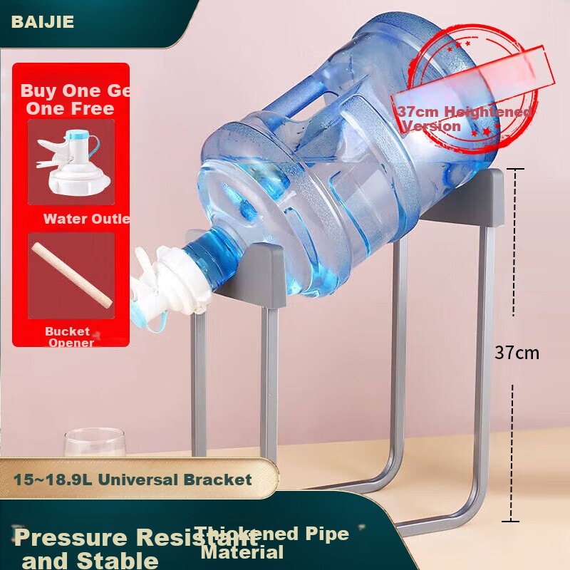 BJ Bottled Water Dispenser Stand, Large Water Bottle Mineral Water Dispenser Stand with Spout Switch Tap, Raised Versio