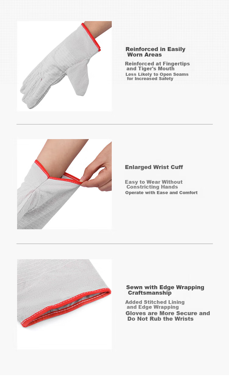 Gongpinxing Labor Protection Canvas Gloves, Extra Large Double-Layer Wear-Resistant Stitched Moving Construction Work Protective Gloves, 10 Pairs 5