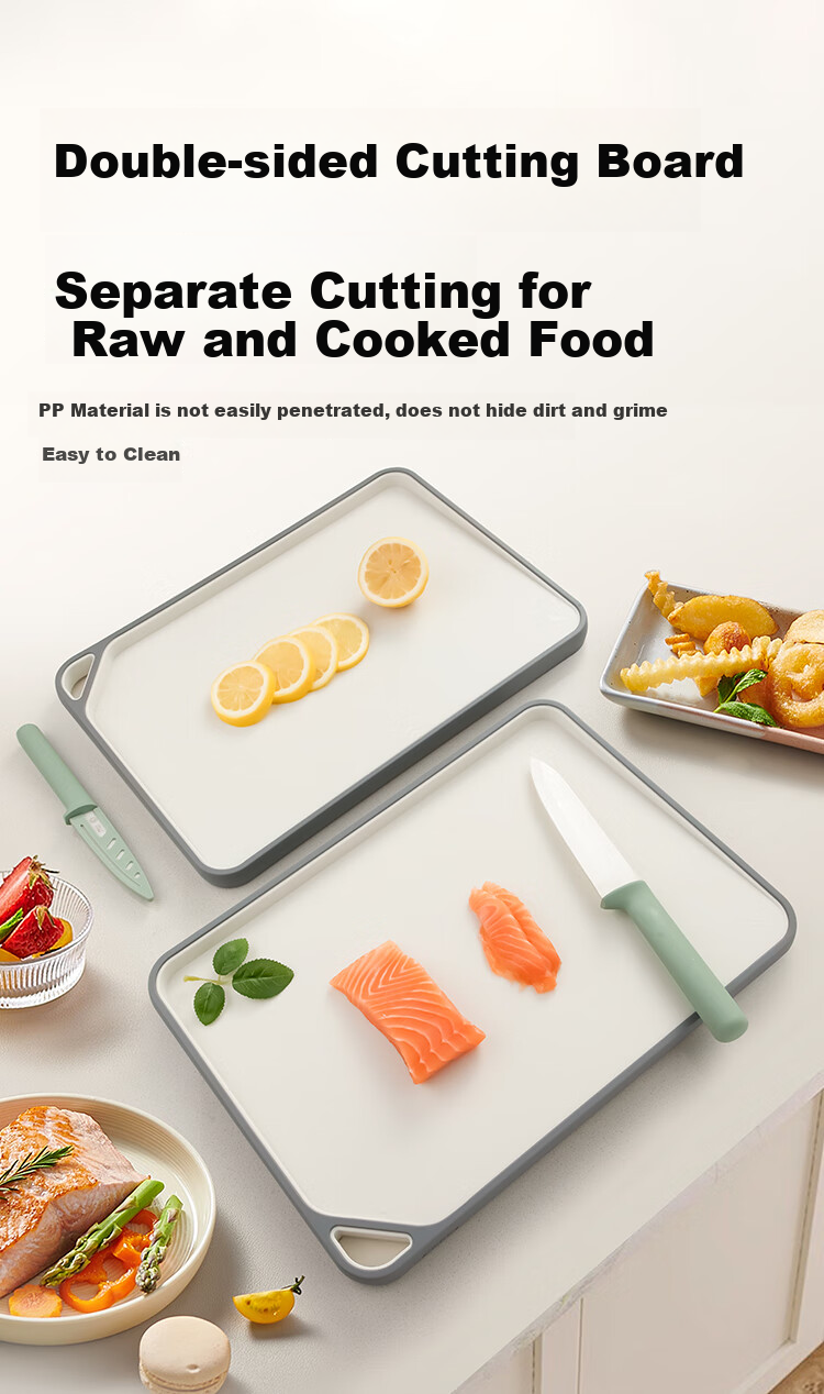JD Original Cutting Board Chopping Block Food-Grade Household Use [Double-Sided Anti-Spill Groove] 40*28.5*2.35cm 10