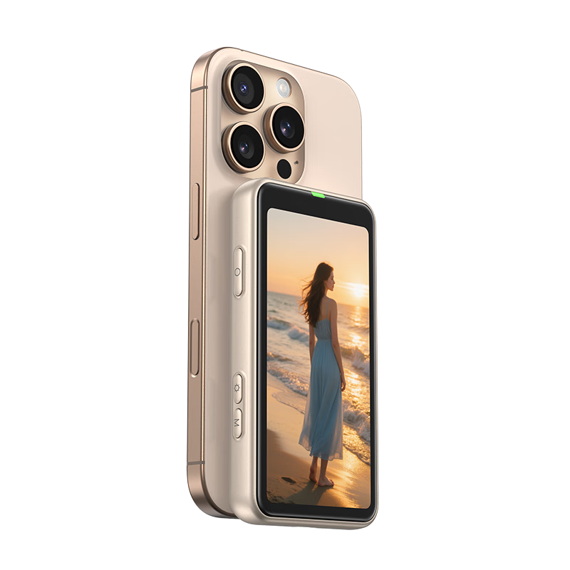TELESIN Magnetic Selfie Screen Phone Mirror Rear Display Screen Photo Video Vlogger Live Recording HD Screen Sharing Bluetooth Shooting Projector