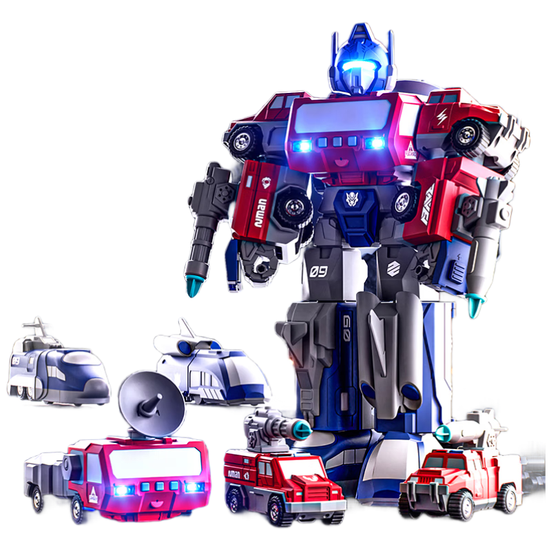 Mabao Twin Magnetic Remote Control Car Educational Transformable Building Robot for Kids Ages 1-3-6 Boys Baby Birthday Gift