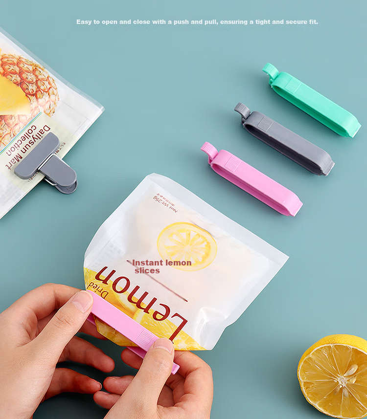 BJ Food Sealing Clips Snack Sealing Clips Kitchen Food Storage Bag Sealer Tea Bag Clips 12 Pieces 7