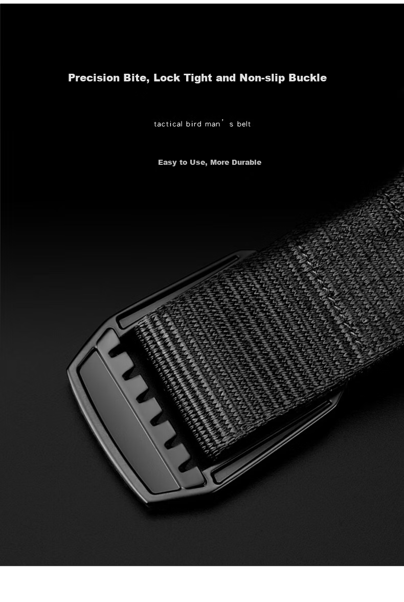 Zhanshuniao R18 (Men's Specific) Nylon Belt, Outdoor Sports Casual Fabric Belt Canvas Trouser Belt Work Pants 6