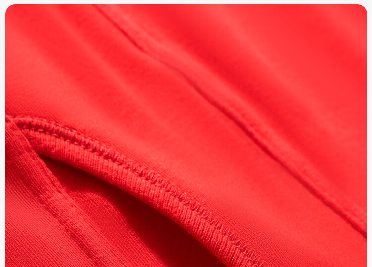 LangSha Women's Red Autumn Thermal Underwear Set Pure Cotton Thin Warm Base Layer for Youth Lucky Year 8