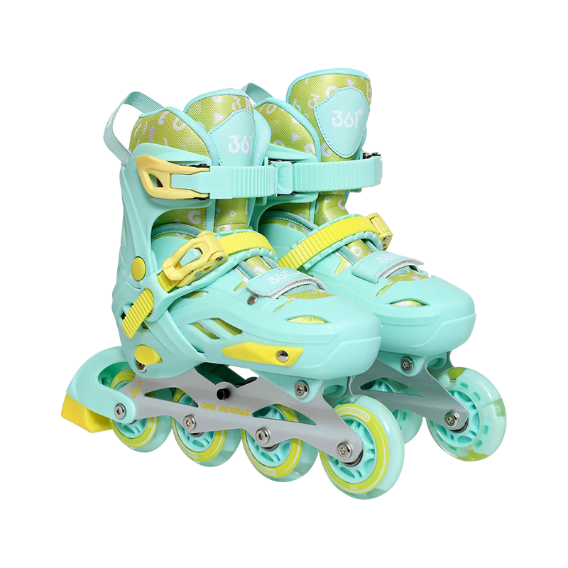 361° Kids Beginner Roller Skates for Elementary and Middle School Students, Ice Skates for Classes, Holiday Gift, Inline Skates, Age 6-12, Blue, Size L
