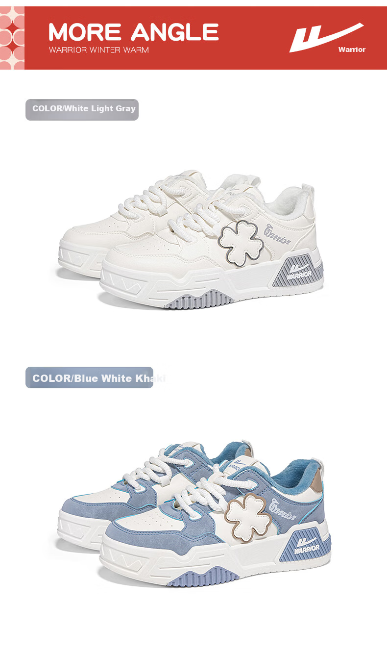 Huili Women's Sneakers with Fleece Lining for Warmth, Winter Leaf Pattern New Design Shoes for Women, White Light Gray, Size 35 14