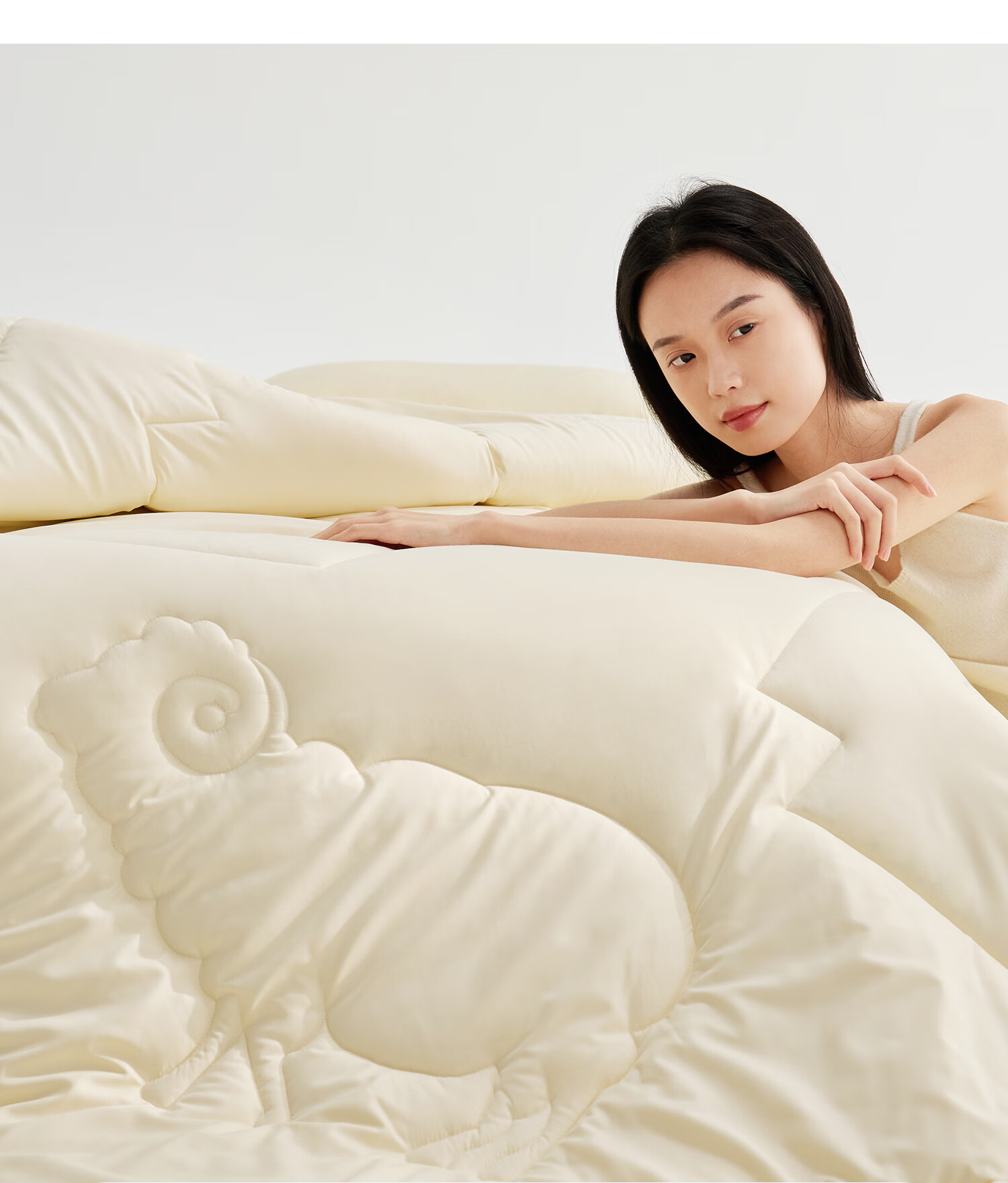 MIDO HOUSE Mingdu 100-Thread Count Pure Cotton 100% Pure Wool Quilt Winter Thickened Warm Quilt 200*230cm 7