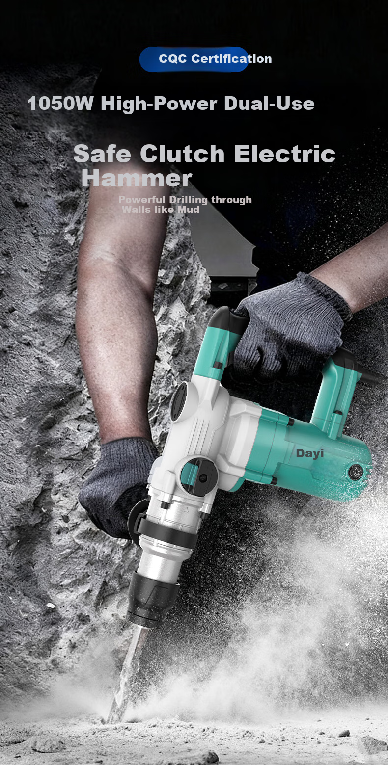 Dayi Electric Hammer, Impact Drill, Concrete Chisel, And Electric Drill Three-In 1050W Power Tool, 6631 Electric Hammer 1
