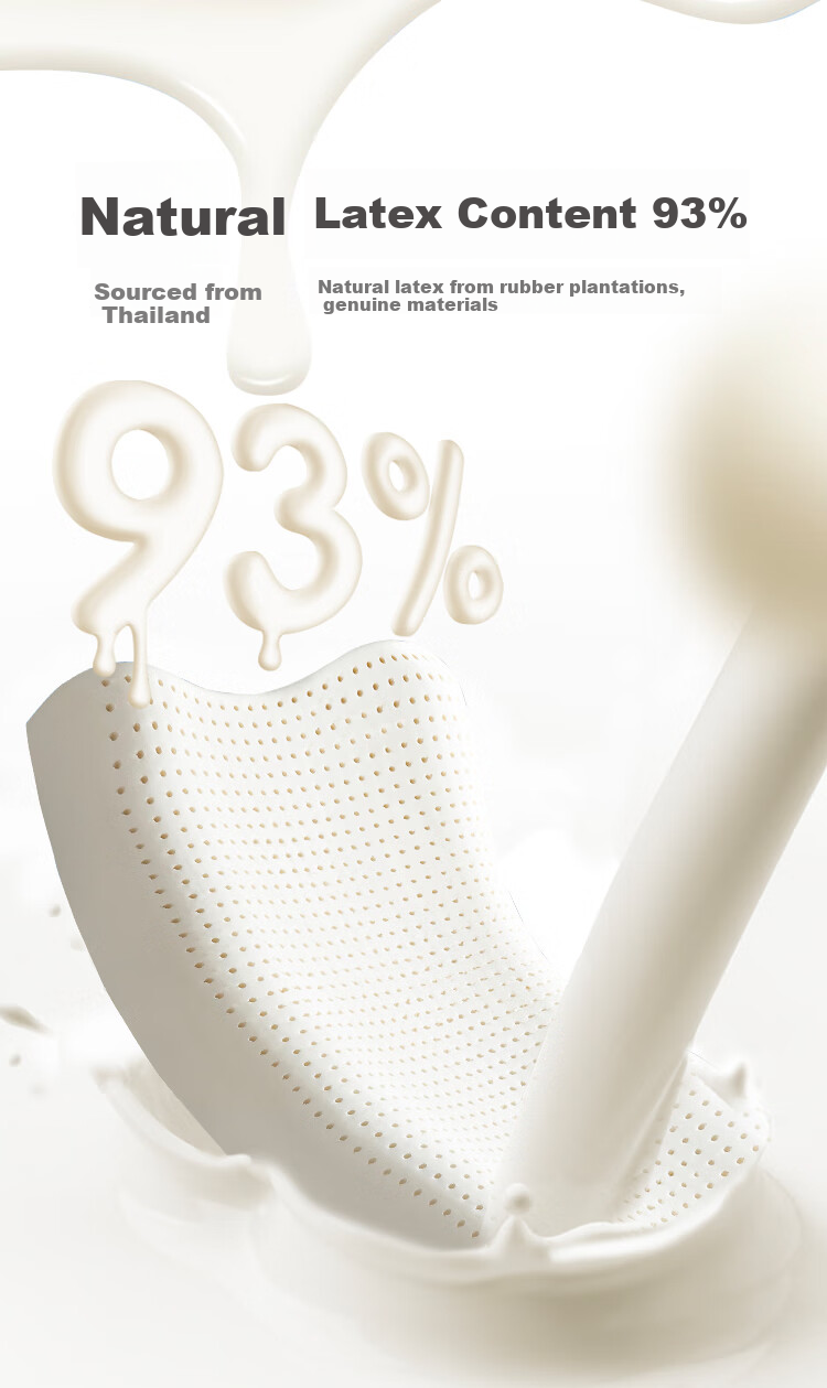 JD Original Shufu Lei Top Luxury Tra Lei Craftsmanship 93% Latex Pillow Wave Cervical Pillow Thai Natural Latex 3