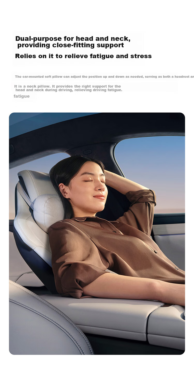 Mijia Car Comfort Lumbar Support, Coral Orange, Xiaomi Car SU7/YU7 Original, Comfortable Lumbar Cushion Backrest Universal 3