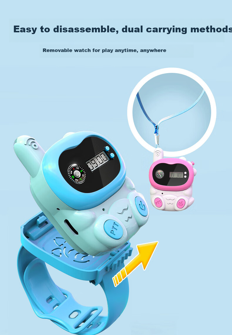 Jiabolan Children's Toy, Boys' Parent-Child Walkie Talkies Watch, for Ages 3-6, Rechargeable, for Boys And Girls Aged 8-12, Birthday Gift for Kids 5